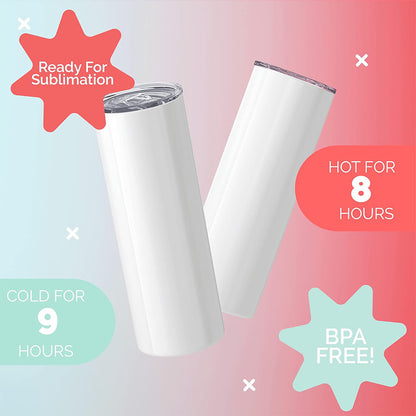 20Oz spray thermal sublimation straight cup straw cup