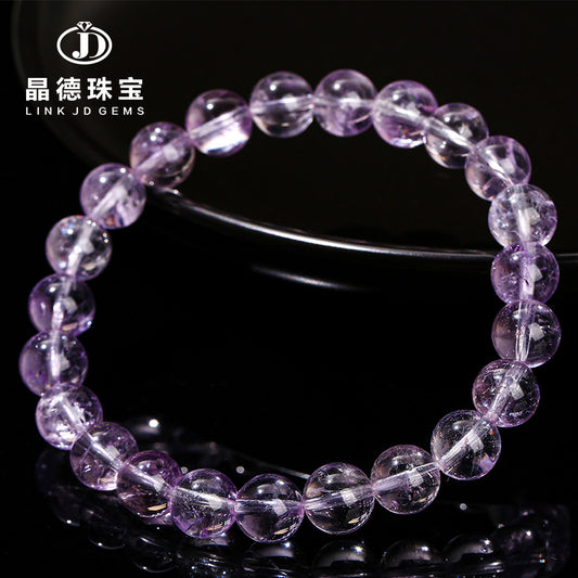 Pulsera de jade violeta transparente con hielo natural 7A 