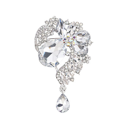 Crystal glass brooch fashion