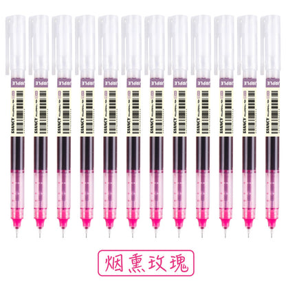 Color neutral straight liquid ballpoint pen