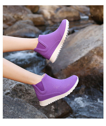 Fashion rain shoes waterproof glue shoes