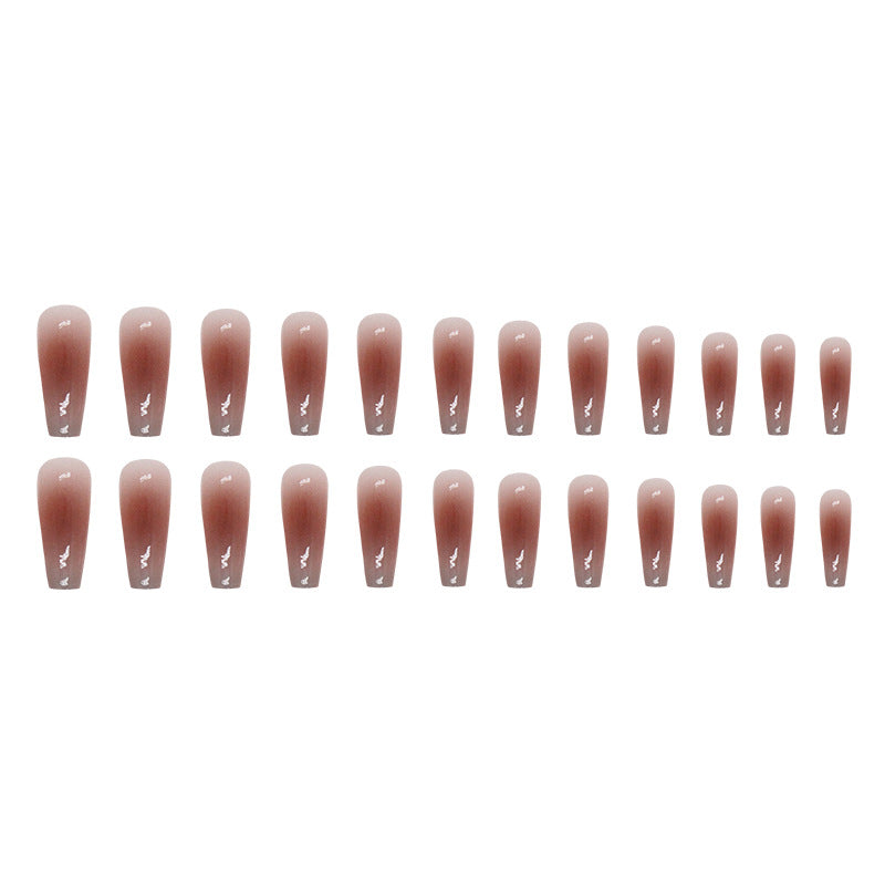 Blush Gradient Medium-Length Fall/Winter Fake Nails