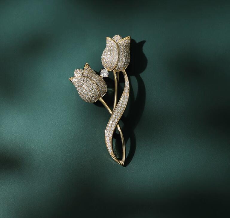 Temperament Flower Brooch Tulip