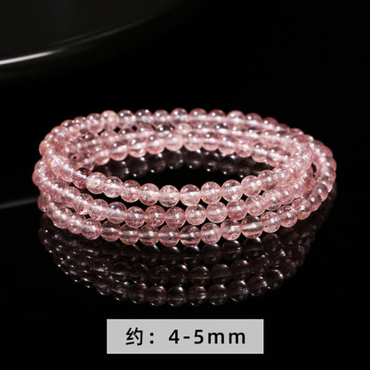 Natural white water strawberry crystal multi-circle bracelet