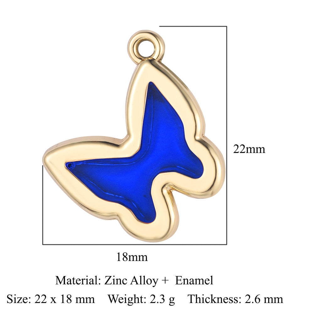 5 pcs/pack butterfly sun alloy pendant