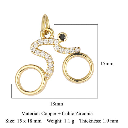 Hummingbird cat snake copper zircon necklace bracelet pendant