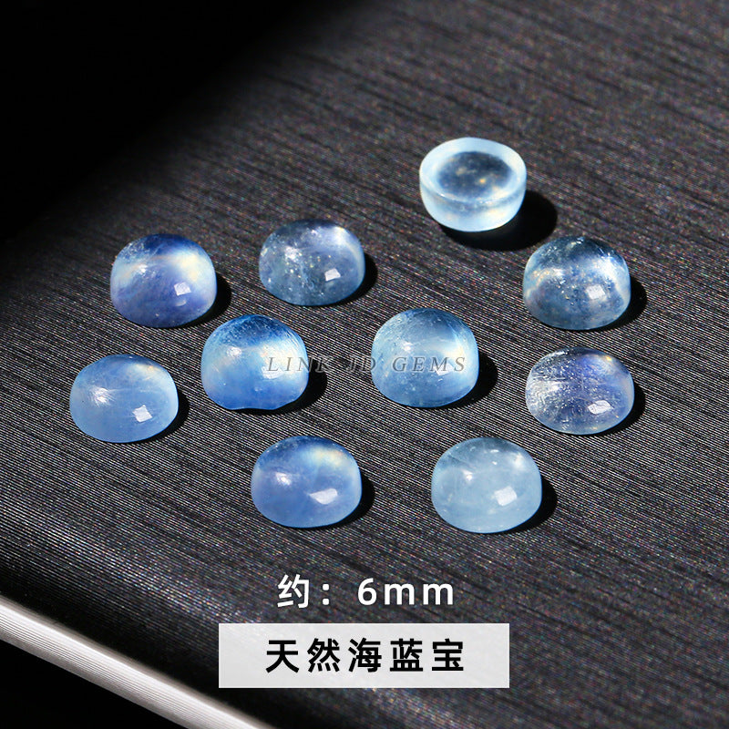 Natural stone moonstone round ring surface