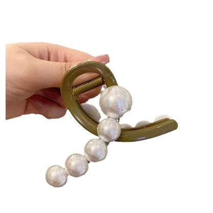 Pearl hairpin headgear temperament shark clip