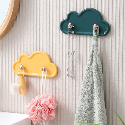 Cloud Double Hook No-Drill Wall Mount