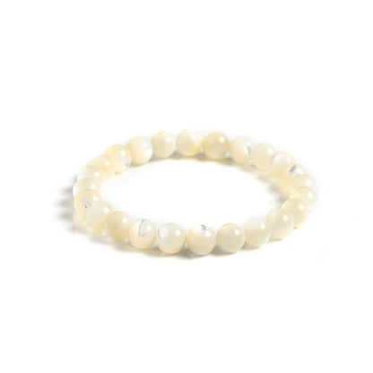 Pulsera de concha de perla blanca 