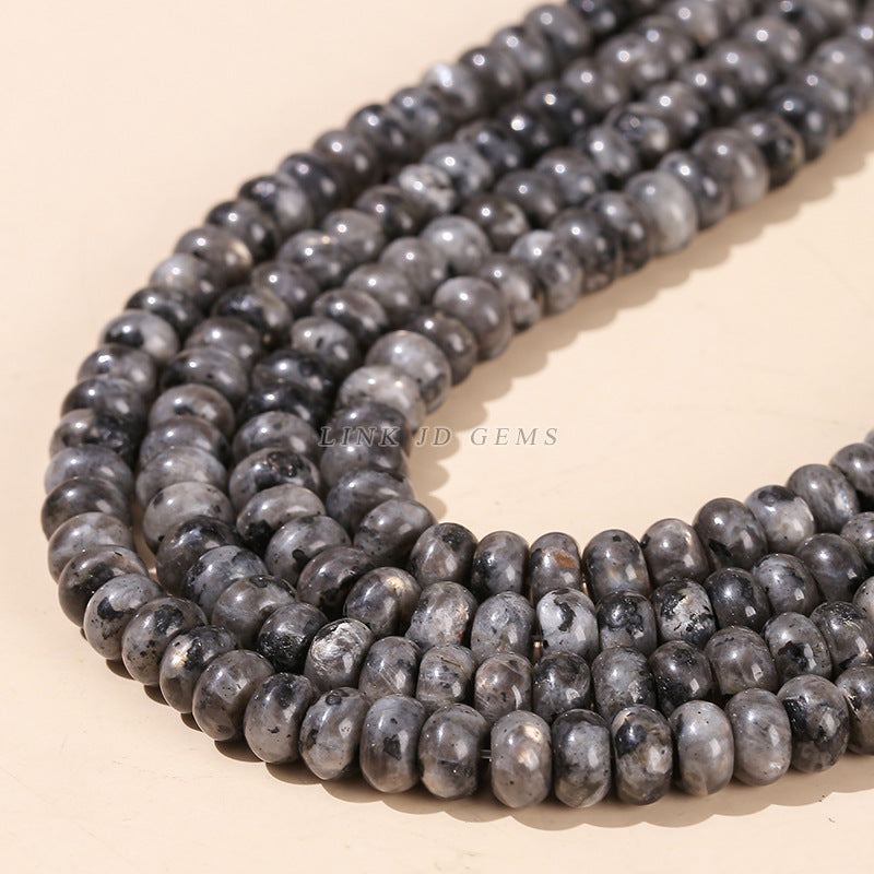 8 * 4Mm natural black sparkling stone abacus beads loose beads