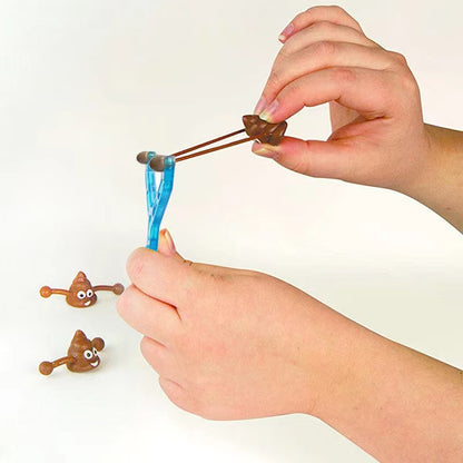 Novelty Funny Toy: Creative Poop Slingshot, Fecal Humor Relief Gag