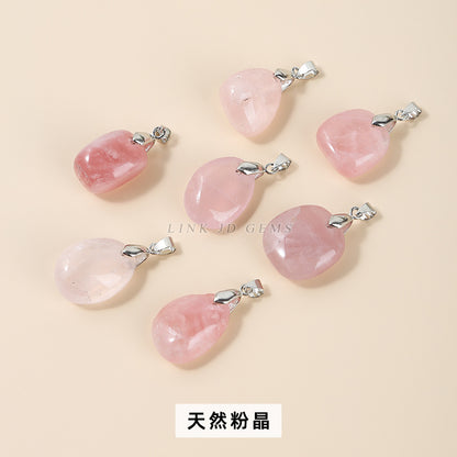 Crystal irregular rough stone pendant