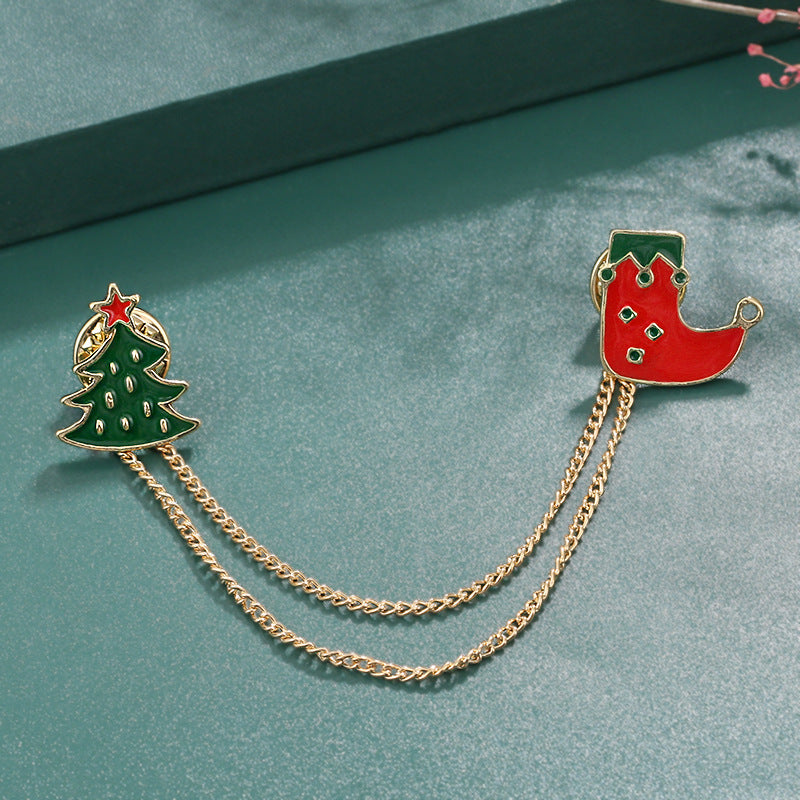 Santa brooch christmas