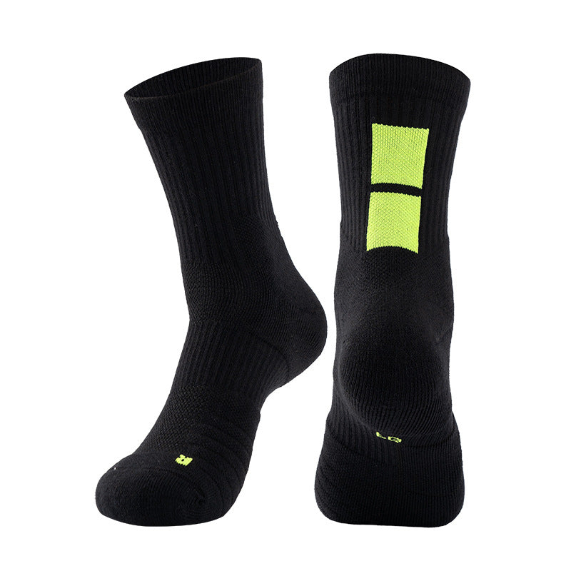 Adult Mid-Calf Basketball Socks Gradient Color Thickened