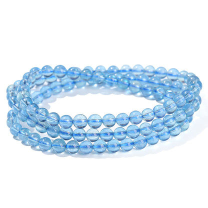 8A Natural Aquamarine Multi-Circle Bracelet