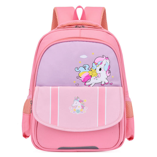 Cute small backpack weight-reducing back protection backpack