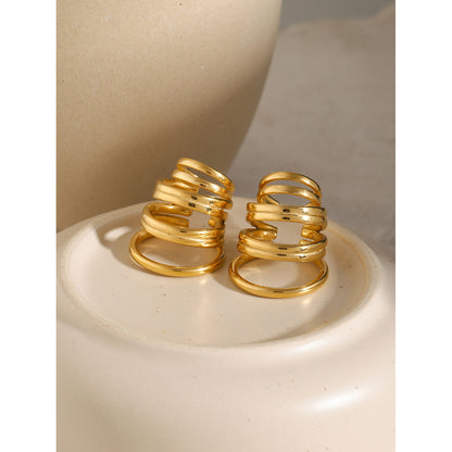 ins18k gold stainless steel ear clip