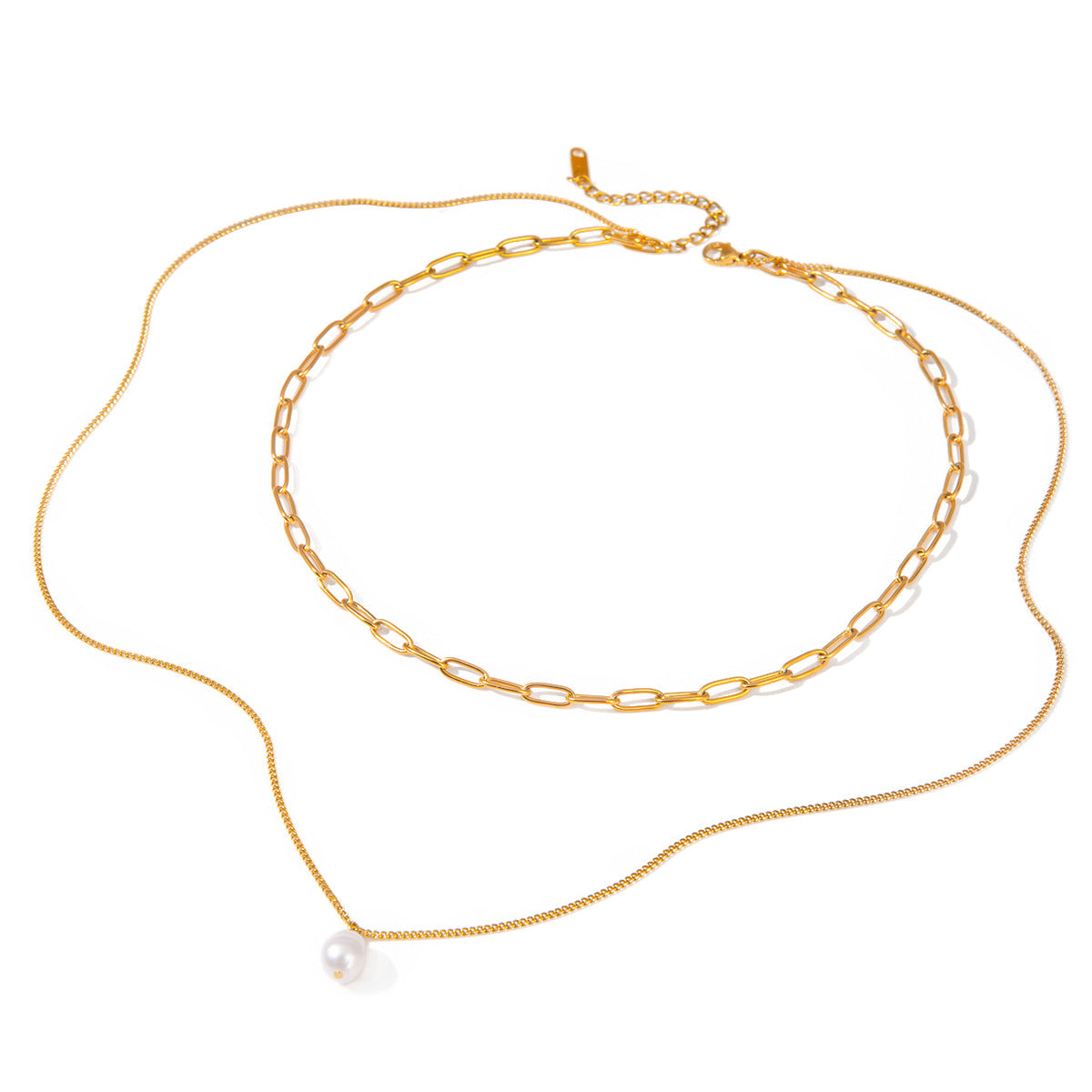 Pearl Double Layer Long Necklace