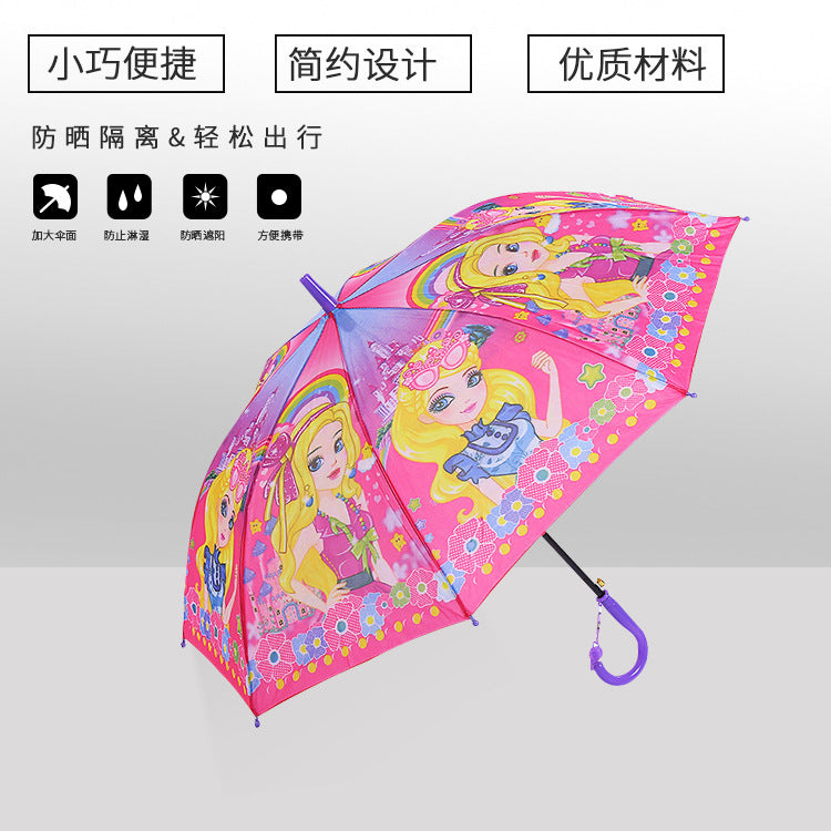 Kids Rain and Sun Umbrella Long Handle Umbrella