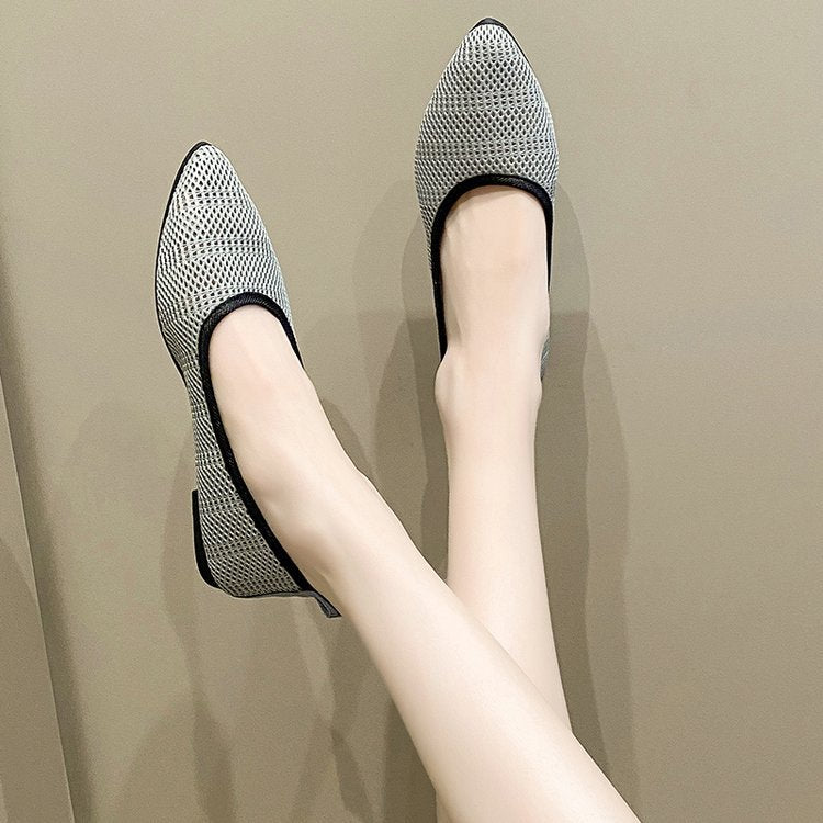 Single shoes pointed flat cloth shoes