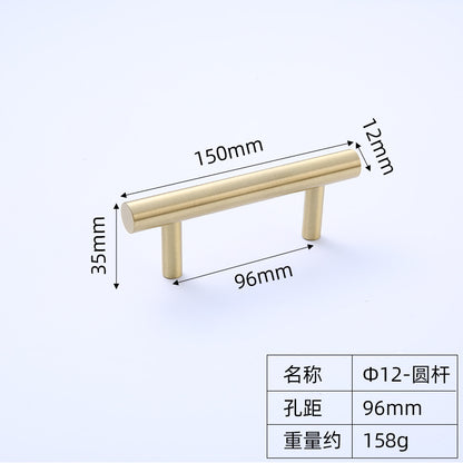 Handle drawer single hole copper handle