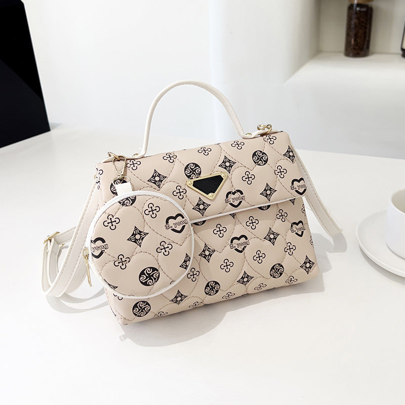 Printed portable small square bag