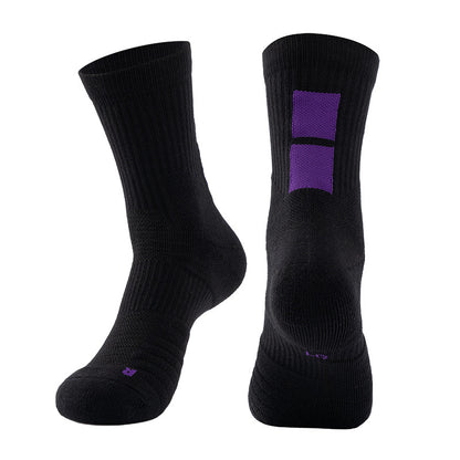 Adult Mid-Calf Basketball Socks Gradient Color Thickened