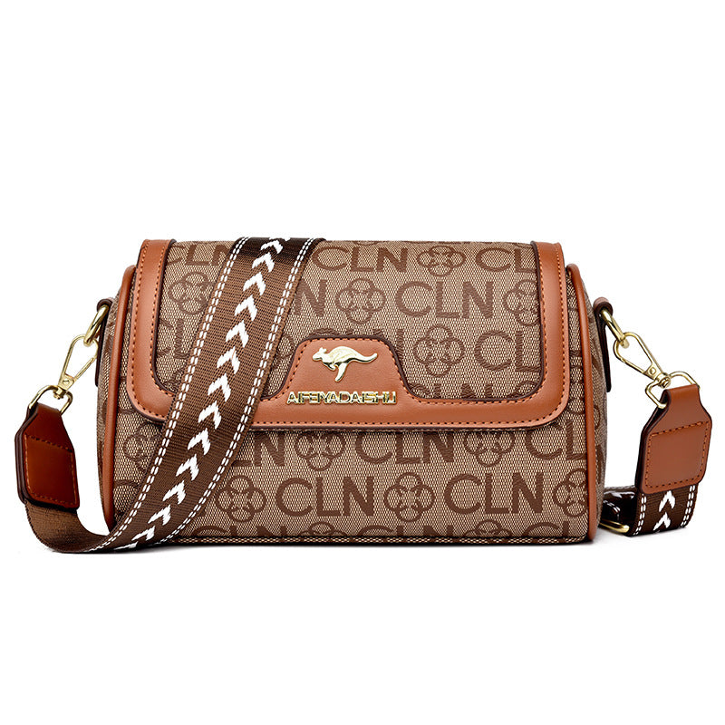 Printed shoulder crossbody small square bag