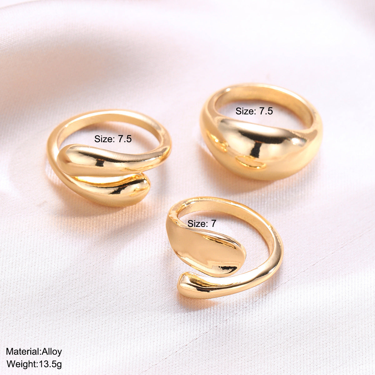 3 piece ring set personality temperament