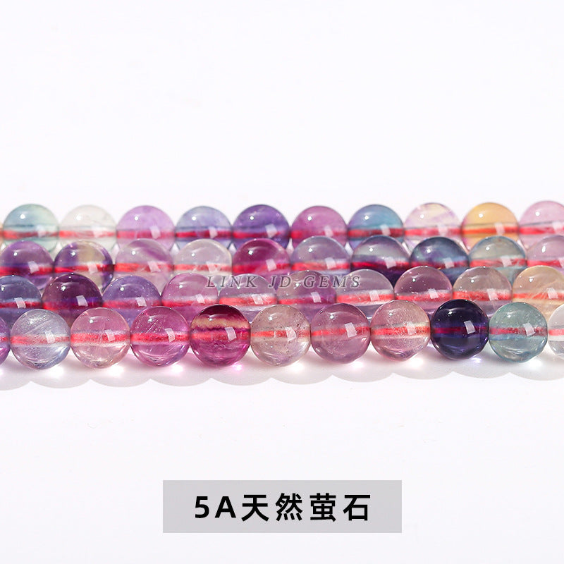 5A Natural Rainbow Fluorite Loose Beads