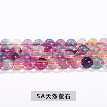 5A Natural Rainbow Fluorite Loose Beads