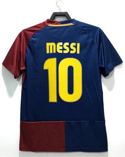 08-09 Barca 10 Messi Eto'o 14 Henry Xavi Iniesta Retro Home/Away Jersey