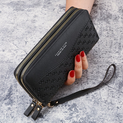 Fashion embossed large capacity wallet