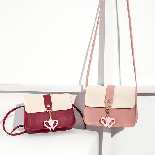 Heart Charm Crossbody Bag