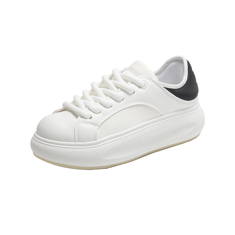 Zapatos mujer estilo sport suela gruesa blancos 