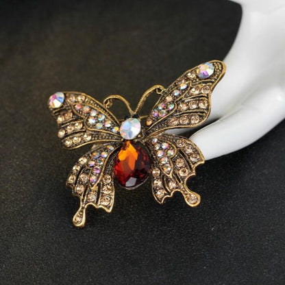 Butterfly brooch with diamonds high-end