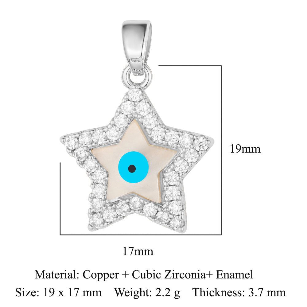 Butterfly Eye Sun Copper Zircon Pendant