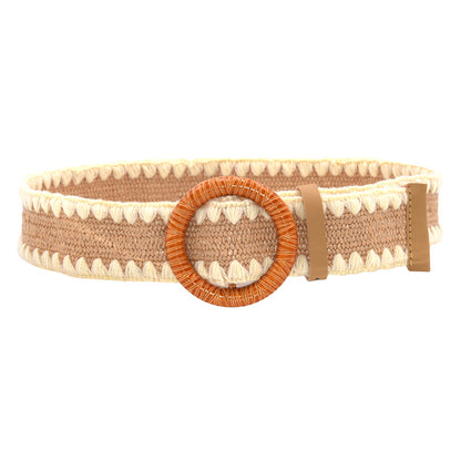 Wide belt woven fashion