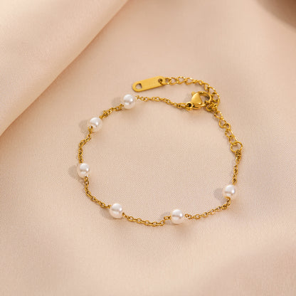 Golden Pearl Bracelet