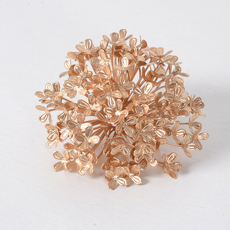 Artificial golden wooden hydrangea artificial flowers