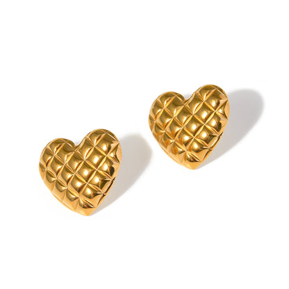 Diamond heart earrings