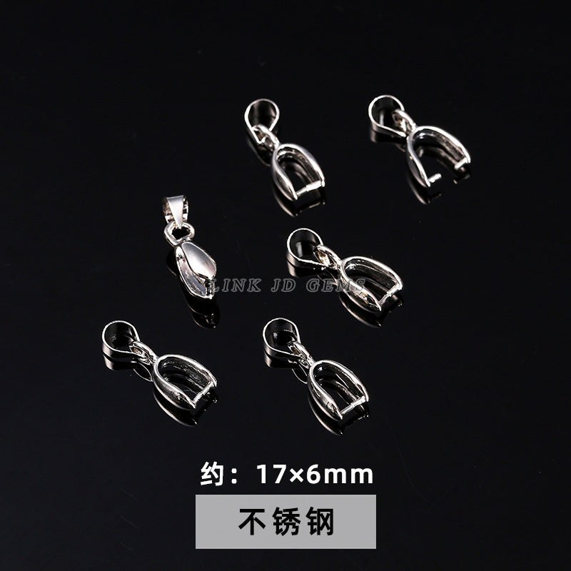 Stainless steel nine-character needle ear hook melon seeds and lobster buckle