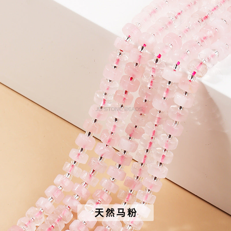 3 * 6Mm multi-material crystal round spacer loose beads