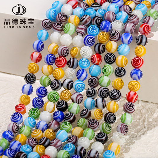 Mixed Color Glazed Donut Beads