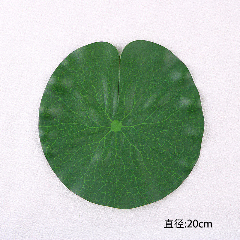 Simulation green plastic lotus leaf