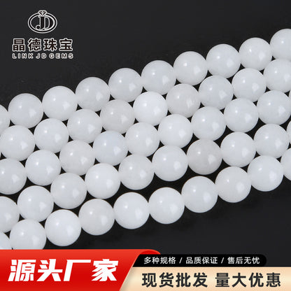 High quality imitation Hetian white jade loose beads