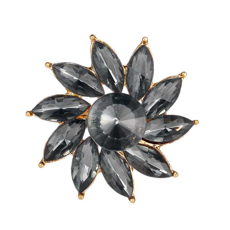 Acrylic Brooch Rhinestone Inlaid Pin