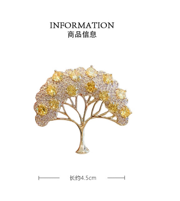 Golden Wishing Tree Brooch