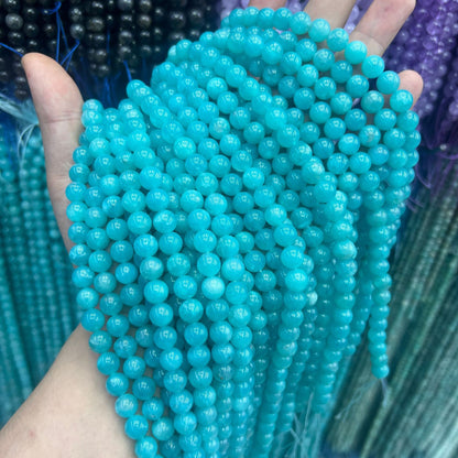 6-10mm natural 7A amazonite round beads